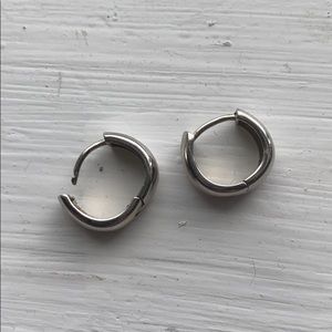 Sterling silver small hoop earrings